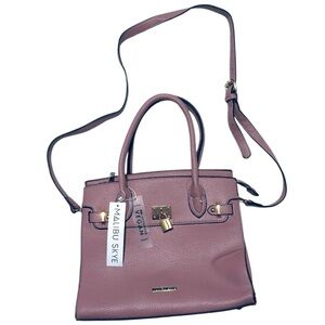 NWT Malibu Skye Vegan Leather Convertible Crossbody Bag, Dusty Pink